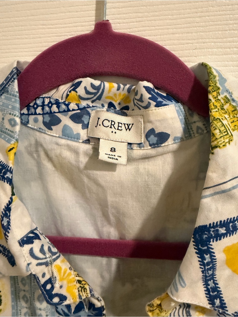 J Crew Dolce Vita Lemons button front positano Italy vacation 100% cotton summer - Picture 4 of 10